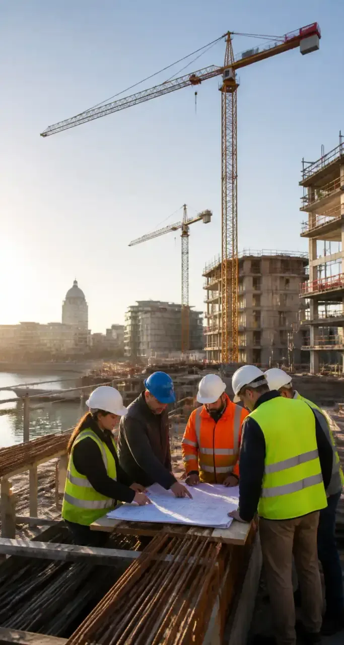 Chantier d'un projet urbain à Nantes