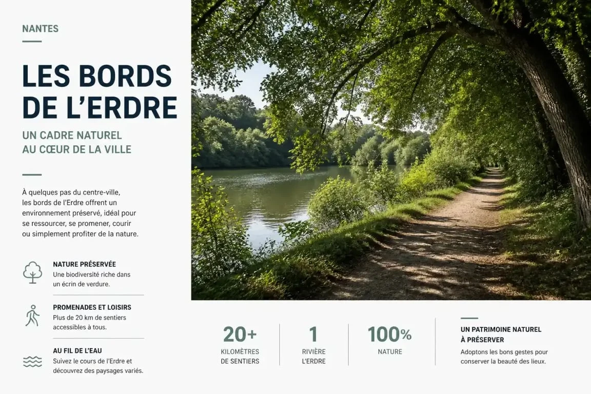 Balade nature sur les bords de l'Erdre à Nantes