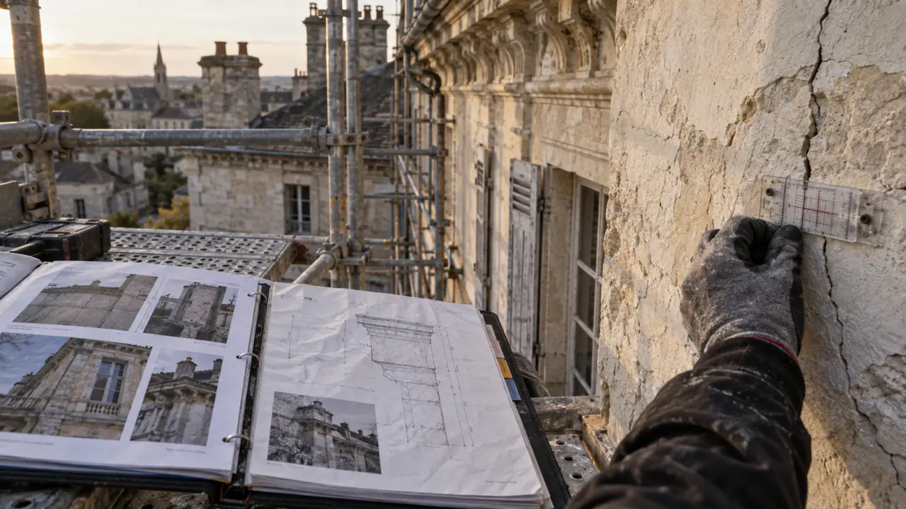 Restauration patrimoine ancien Nantes : diagnostic de façade en pierre