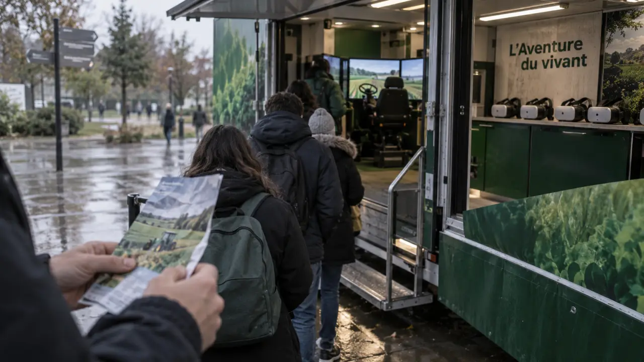 Un camion d’orientation sur les métiers agricoles arrive sur l’île de Nantes