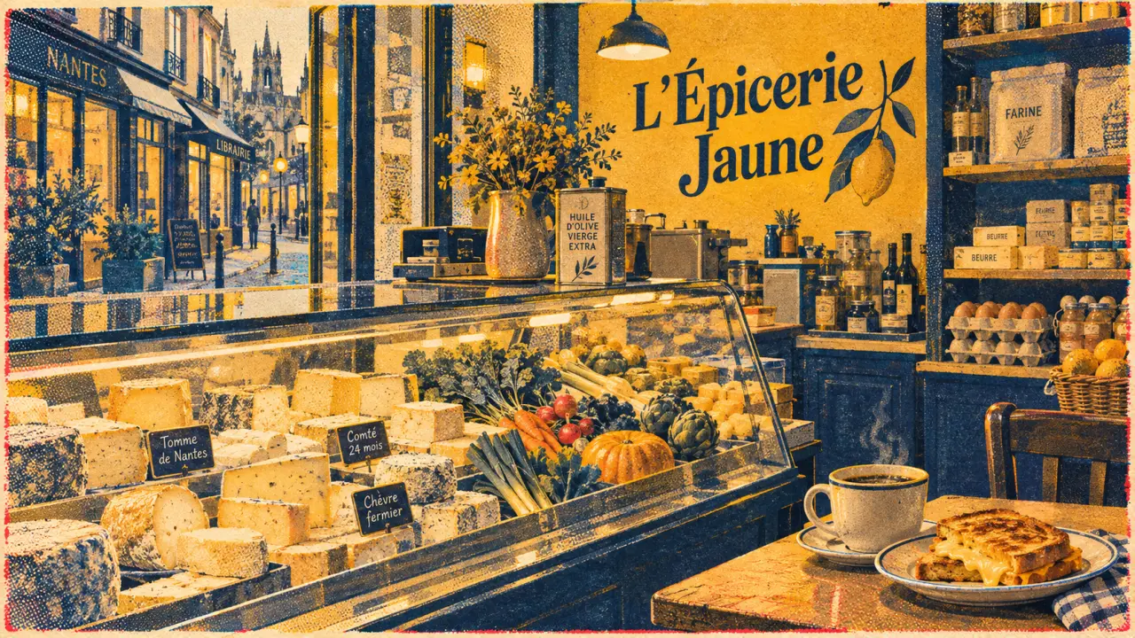 À Nantes, L’Épicerie Jaune réunit courses du quotidien et petite restauration